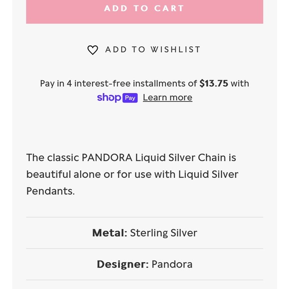 COPY - NEW Pandora 17.7” 590200-45 Sterling Silver Necklace Chain - Picture 14 of 14
